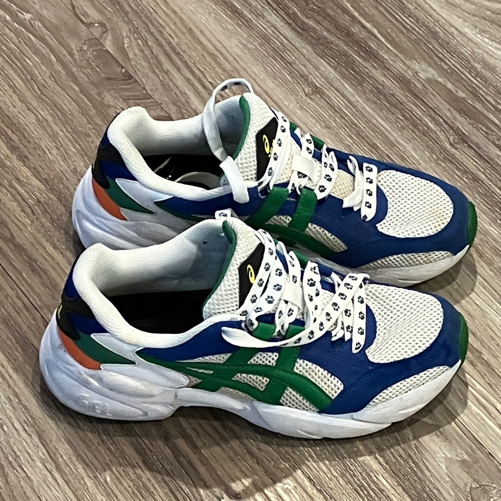 ASICS Blue and Green Sneakers